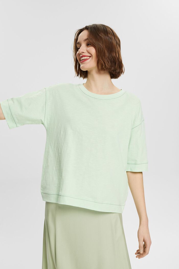 Oversized top with 3/4-length sleeves, PASTEL GREEN, detail image number 5