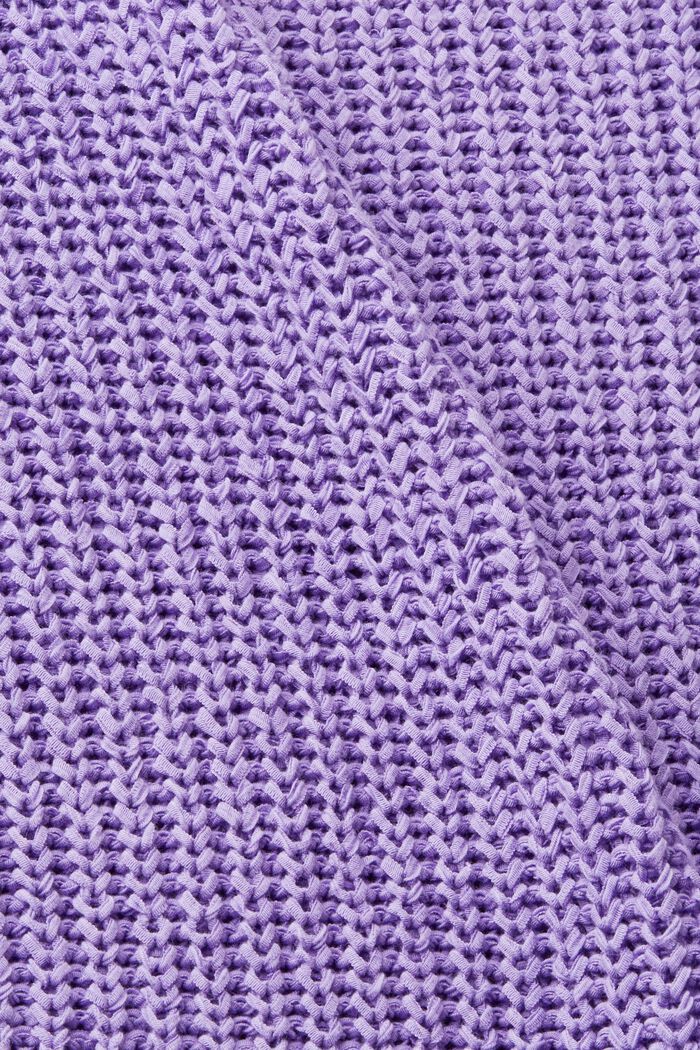 Open-Knit Sweater, PURPLE, detail image number 4
