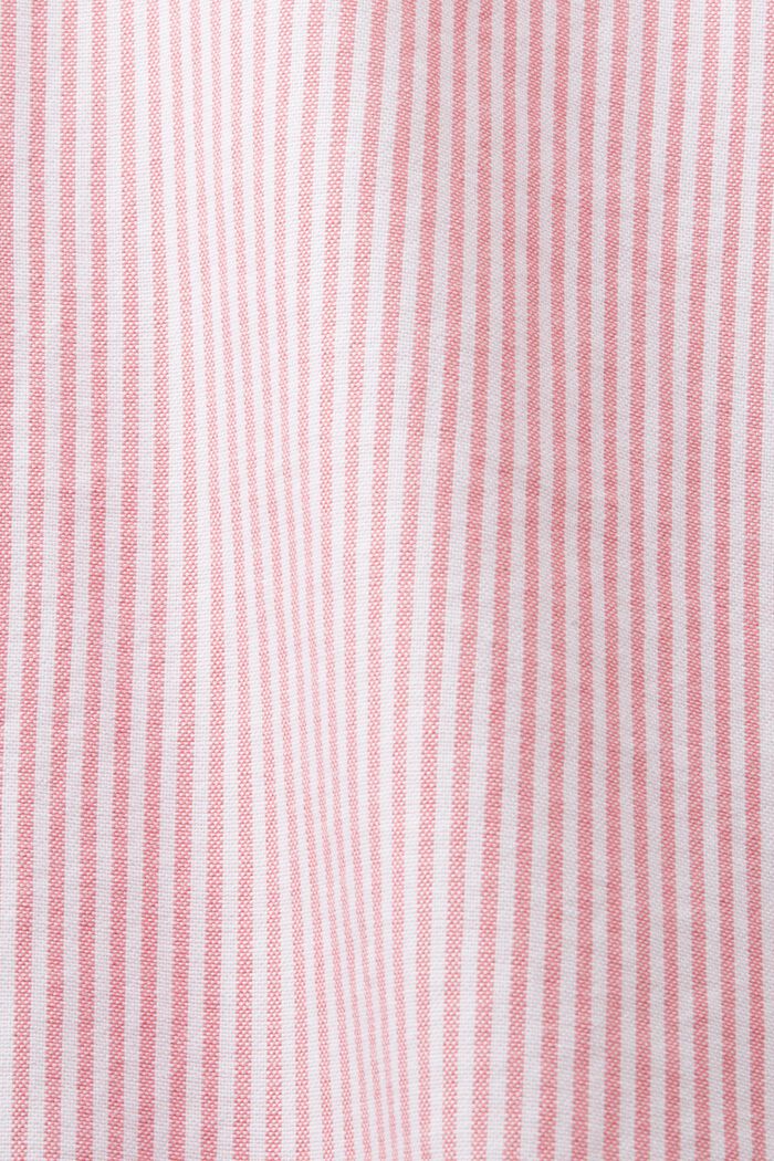 Oversized Striped Cotton Shirt, PINK, detail image number 4