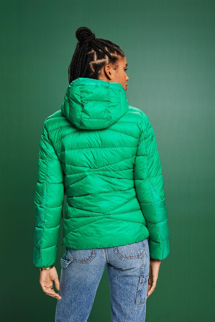 Padded Hooded Jacket, GREEN, detail image number 2