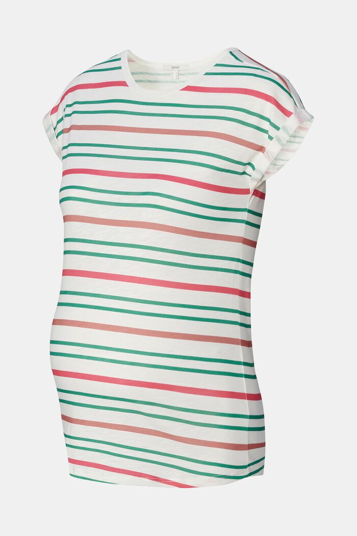 Striped Maternity T-Shirt, OFF WHITE, detail image number 4
