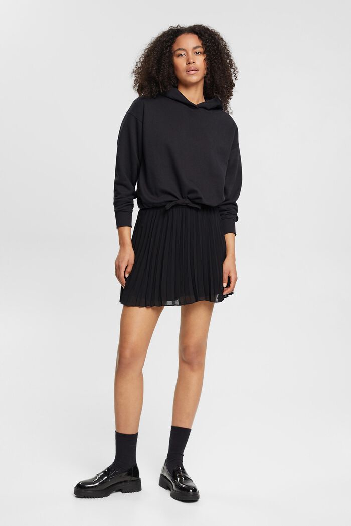Pleated mini skirt, BLACK, detail image number 4