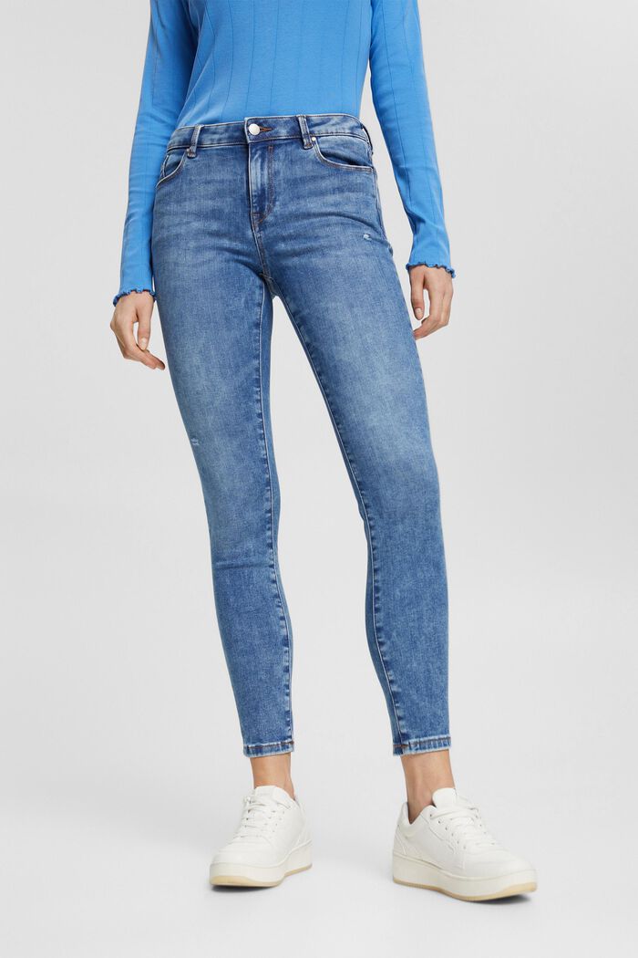 Stretch cotton jeans, BLUE MEDIUM WASHED, detail image number 0