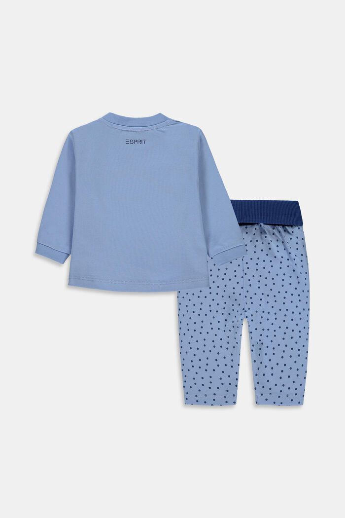 Set: top and trousers, organic cotton, BRIGHT BLUE, detail image number 1