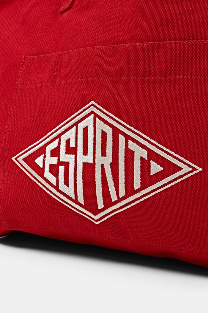 Logo Canvas Tote bag, DARK RED, detail image number 1
