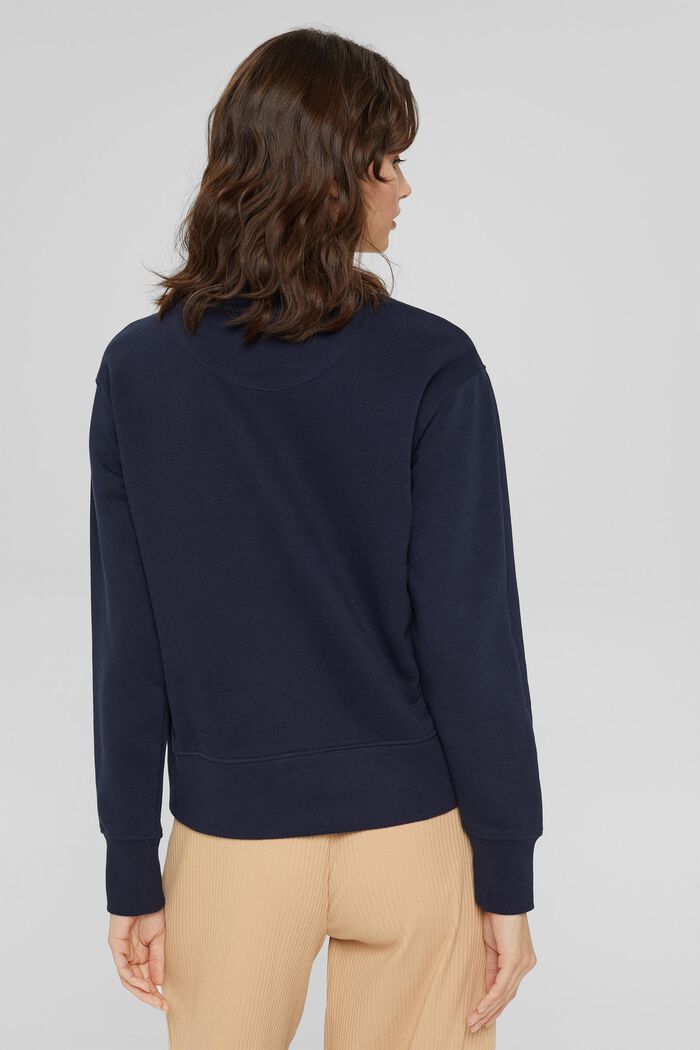 Blended cotton sweatshirt, NAVY, detail image number 3