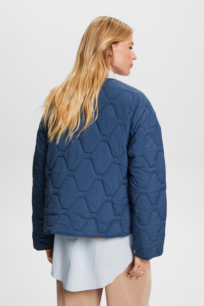 Recycled: lightweight quilted jacket, GREY BLUE, detail image number 3