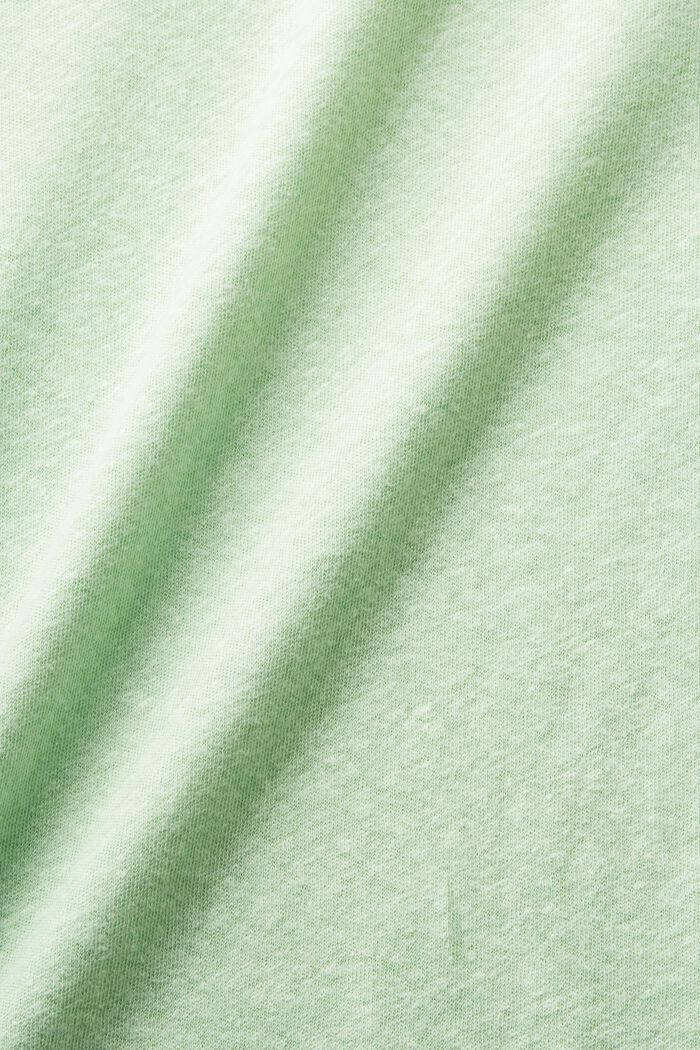 Cotton-Linen T-Shirt, LIGHT GREEN, detail image number 6