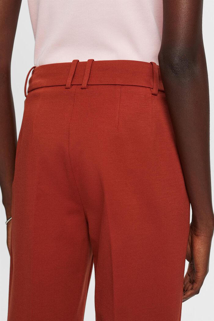 Punto jersey cropped trousers, RUST BROWN, detail image number 4