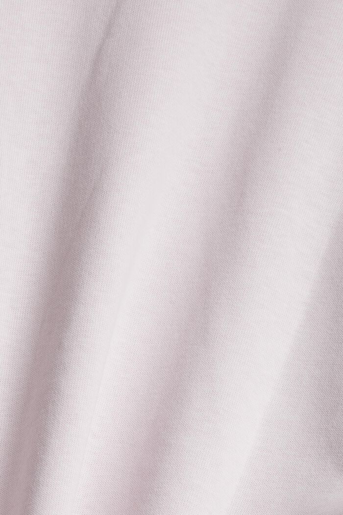 Sweatshirt with a hood, organic cotton blend, LAVENDER, detail image number 4