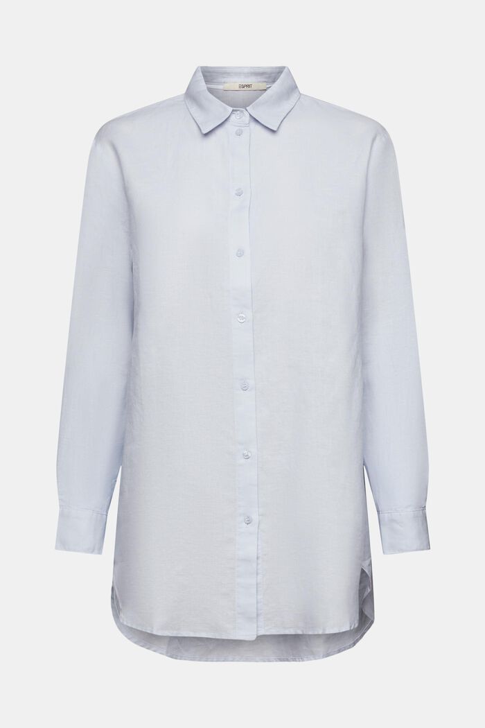 Linen-Cotton Shirt, LIGHT BLUE, detail image number 7