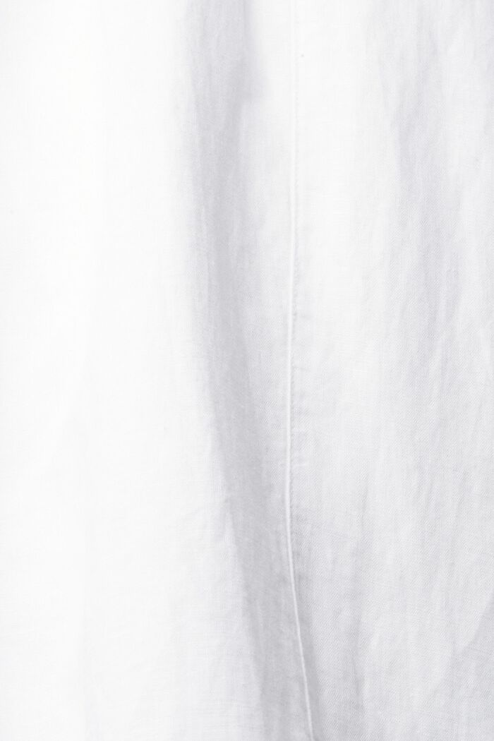 Midi skirt made of blended linen, WHITE, detail image number 4