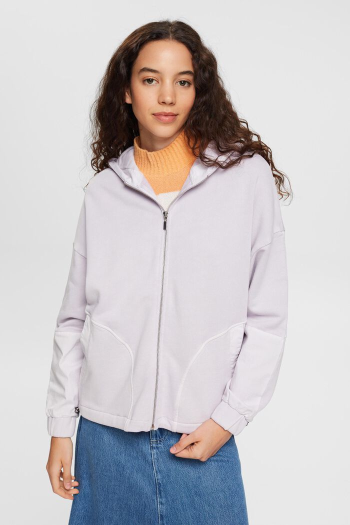 Zip hoodie jacket, LAVENDER, detail image number 0