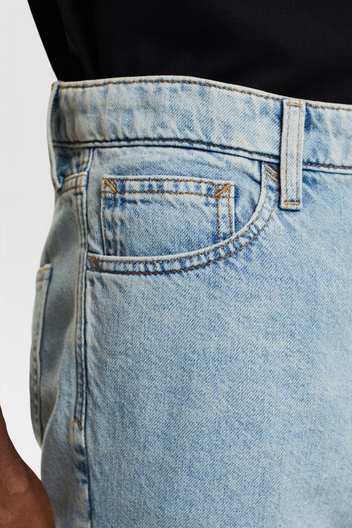 Mid-Rise Relaxed Denim Shorts, BLUE LIGHT WASHED, detail image number 2
