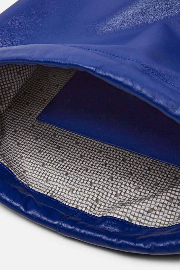 Leather Logo Drawstring Backpack, BRIGHT BLUE, detail image number 3