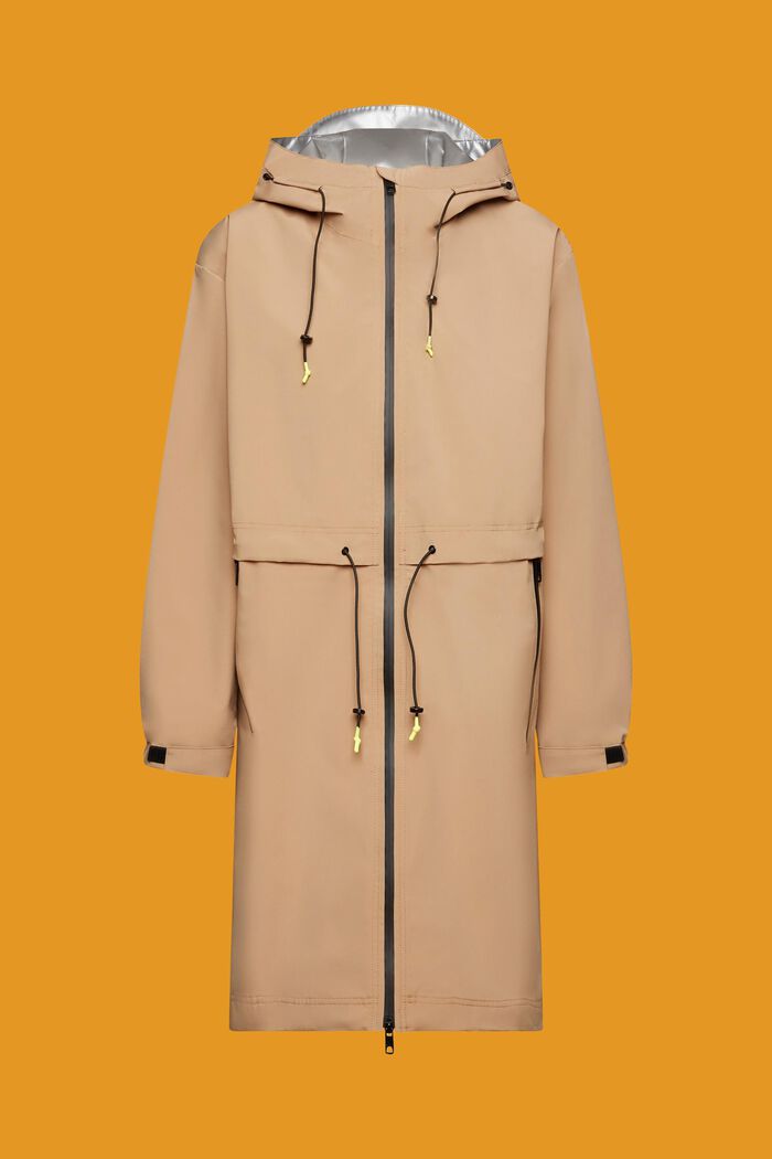 Rain coat with drawstring hood, CAMEL, detail image number 7