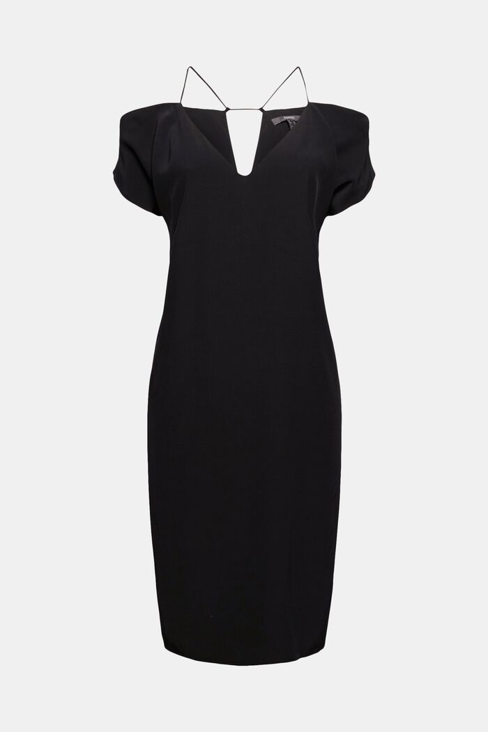 Dress with a Carmen neckline, BLACK, detail image number 5
