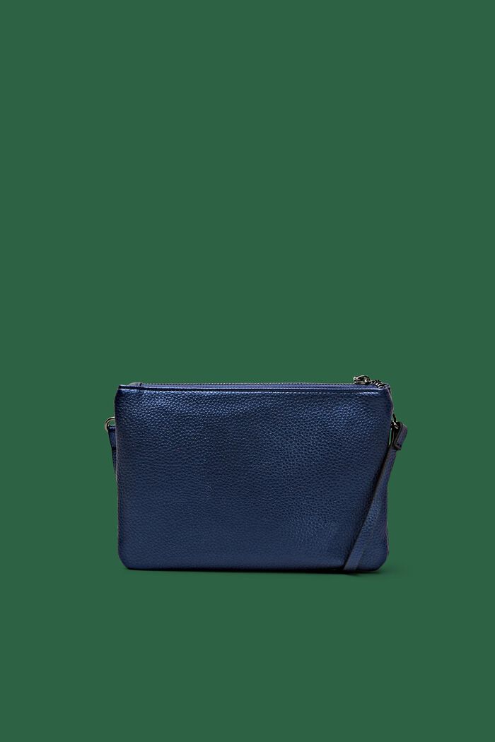 Faux Leather Shoulder Bag, DARK BLUE, detail image number 0