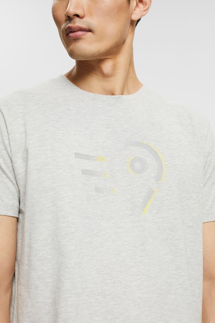 Jersey T-shirt with a print, LIGHT GREY, detail image number 1