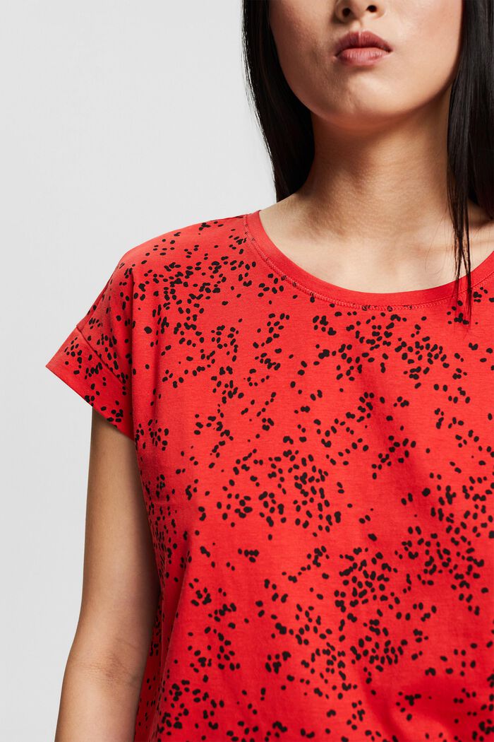 Printed T-shirt, 100% cotton, RED, detail image number 0