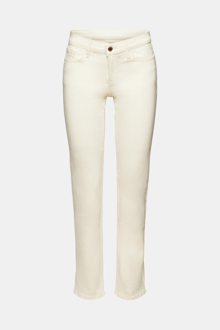 Mid-Rise Straight Jeans, OFF WHITE, detail image number 6