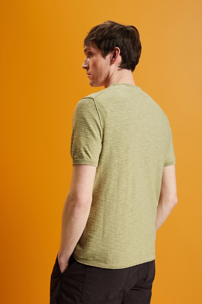 Short-sleeve jumper, cotton-linen blend, LIGHT GREEN, detail image number 3
