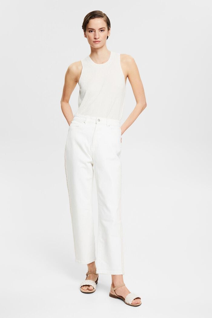 Straight-leg jeans, WHITE, overview