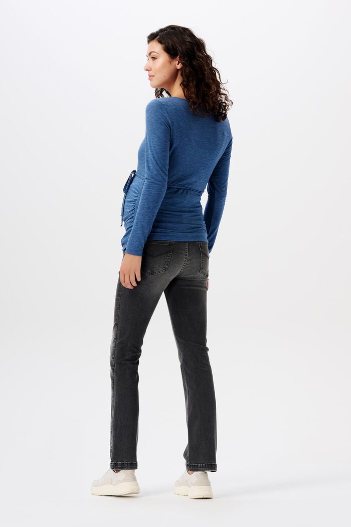 MATERNITY Henley Long Sleeve Top, ROYAL BLUE, detail image number 2