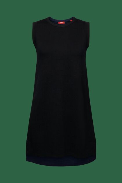 Sleeveless Wool-Blend Mini Dress