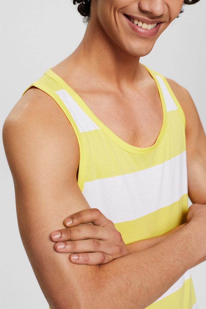 Sleeveless top with stripes, YELLOW, detail image number 2