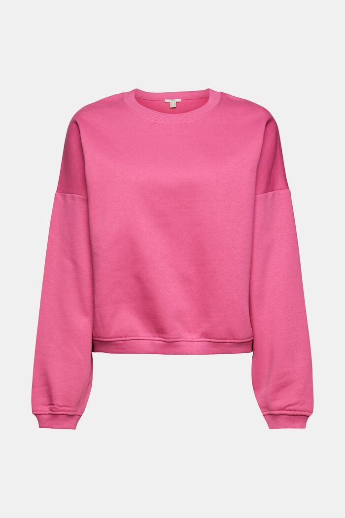 Cropped sweatshirt with organic cotton