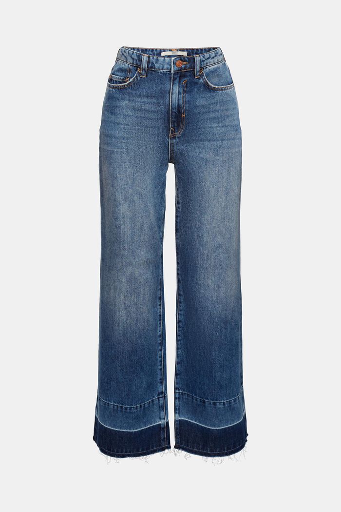 High-rise wide leg jeans, BLUE DARK WASHED, detail image number 7
