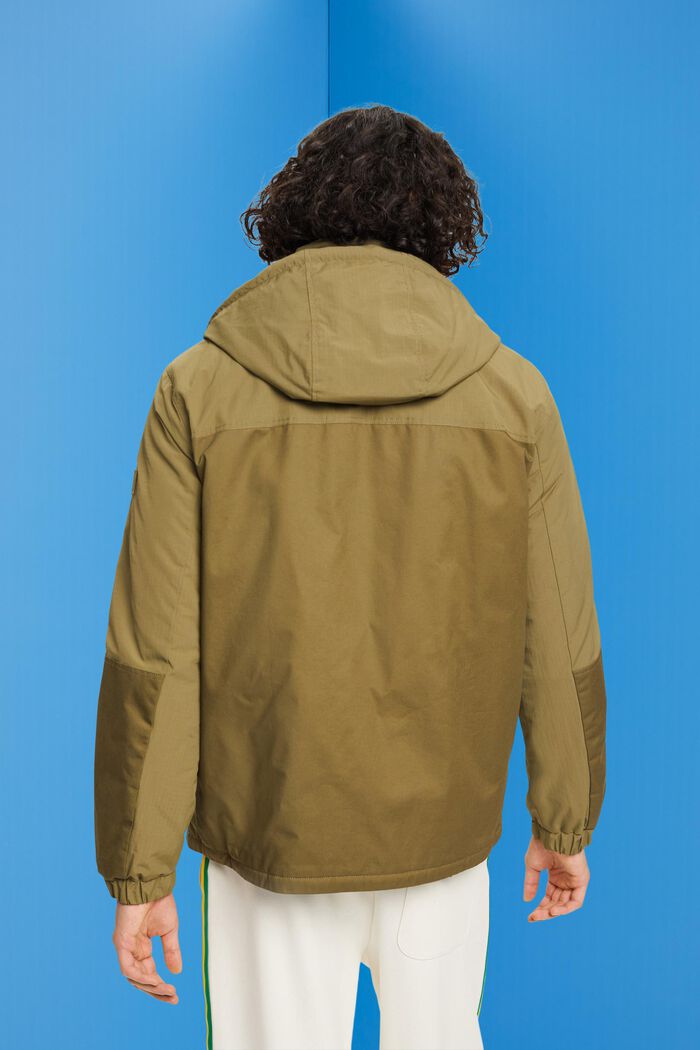 Utility jacket with detachable hood, LIGHT KHAKI, detail image number 3