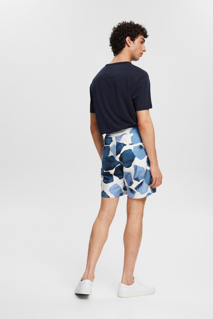 Patterned shorts made of blended cotton with TENCEL™, NAVY, detail image number 6