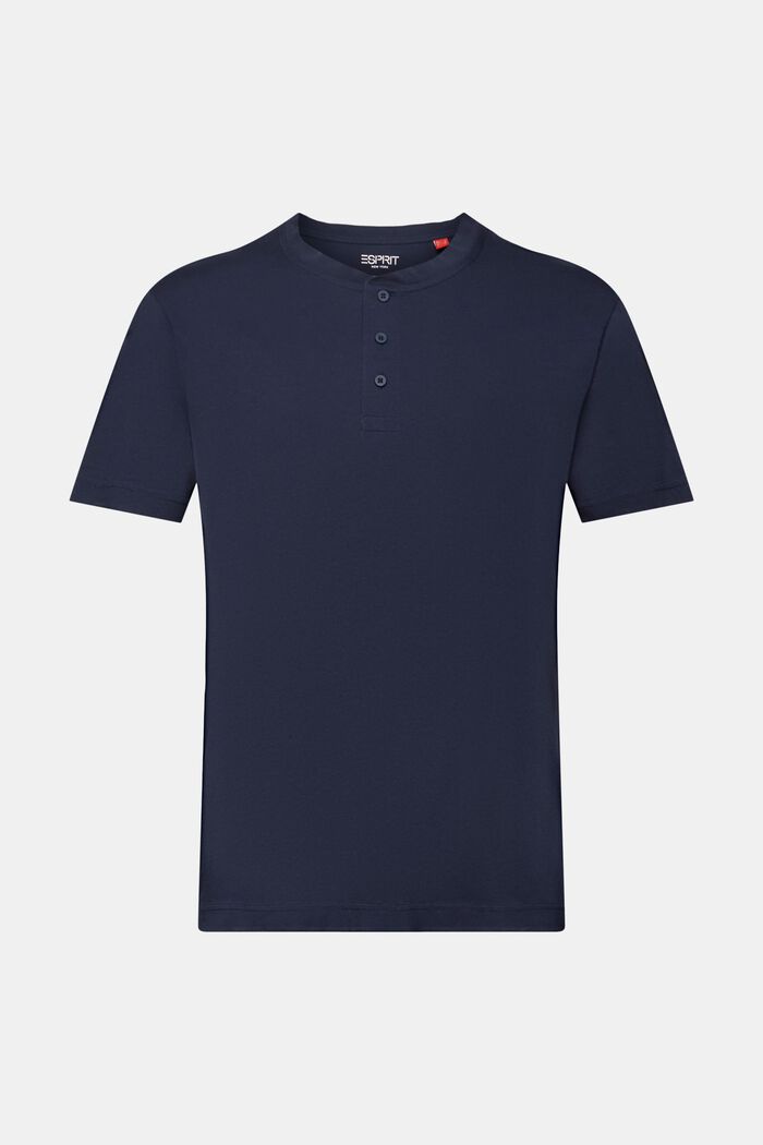 Henley t-shirt, 100% cotton, NAVY, detail image number 5