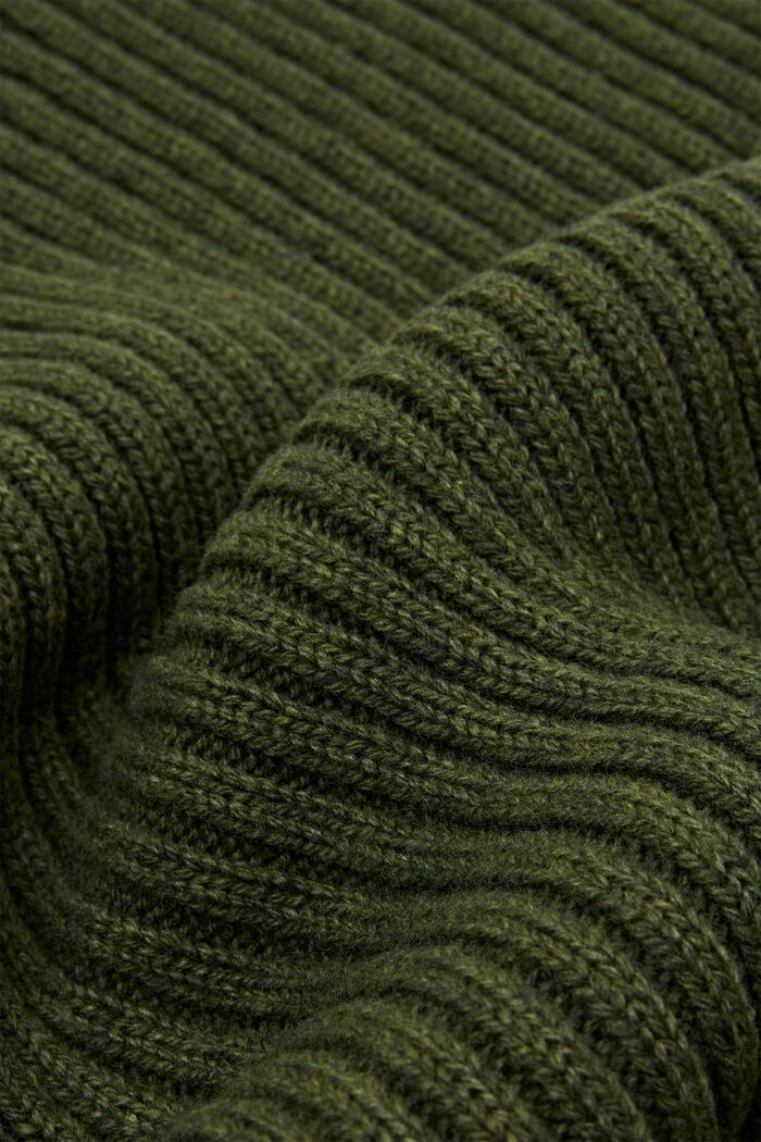 Rib-Knit Loop Scarf, EMERALD GREEN, detail image number 1