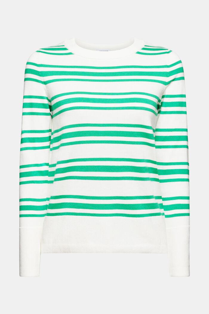 Striped Crewneck Sweatshirt, GREEN, detail image number 5