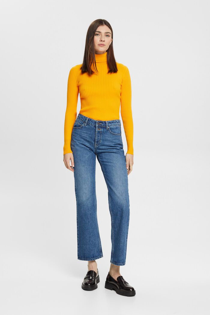 Cropped flared stretch jeans
