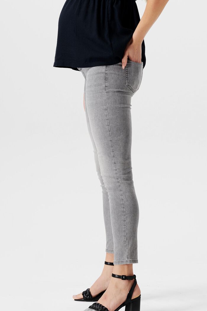 Skinny fit jeans with over-the-bump waistband, GREY DENIM, detail image number 3