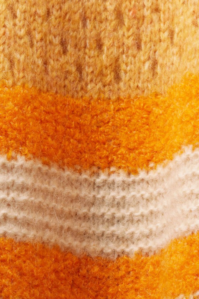 Longline Wool Blend Belted Cardigan, GOLDEN ORANGE, detail image number 4