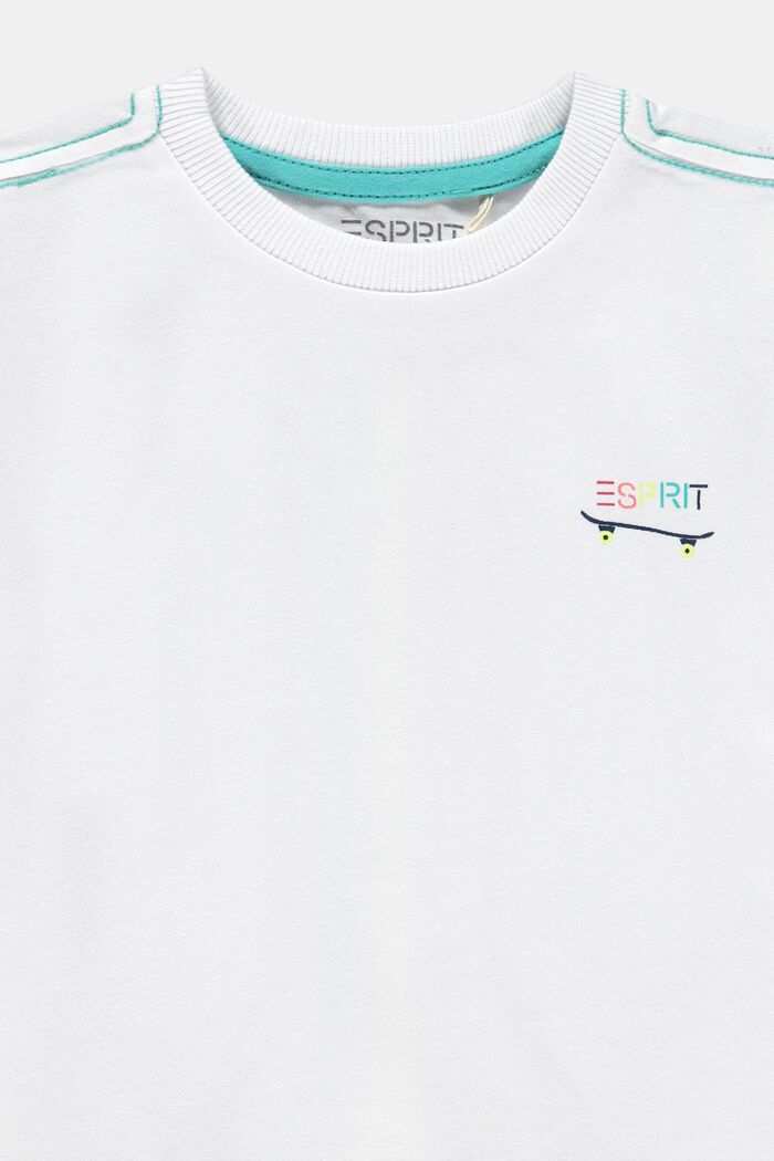 T-shirt with a skate print, 100% cotton, WHITE, detail image number 2