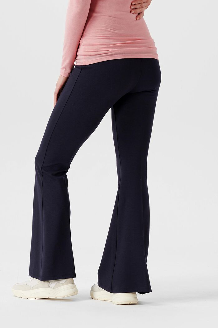 Flared over-the-bump jersey treggings, NIGHT SKY BLUE, detail image number 1