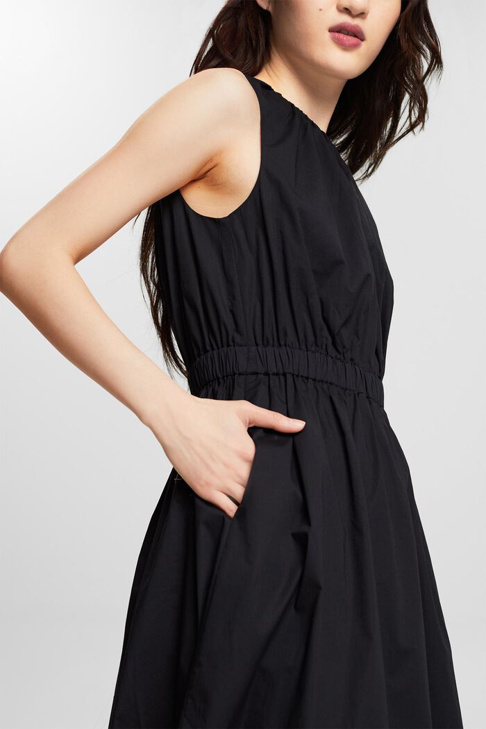 Sleeveless Midi Dress, BLACK, detail image number 3