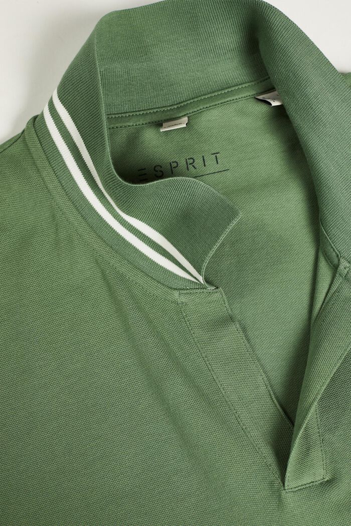 Cotton piqué polo shirt, GREEN, detail image number 5