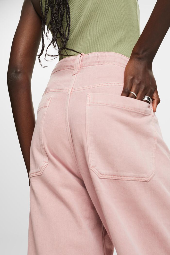 Wide leg twill trousers, 100% cotton, OLD PINK, detail image number 4