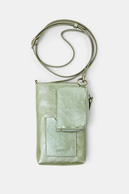 Faux Leather Crossbody Phone Pouch