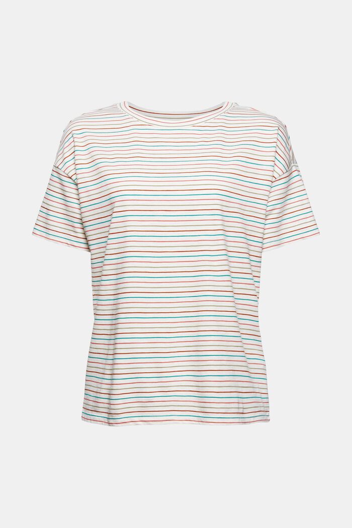 Striped T-shirt made of organic cotton/TENCEL™, OFF WHITE, detail image number 5