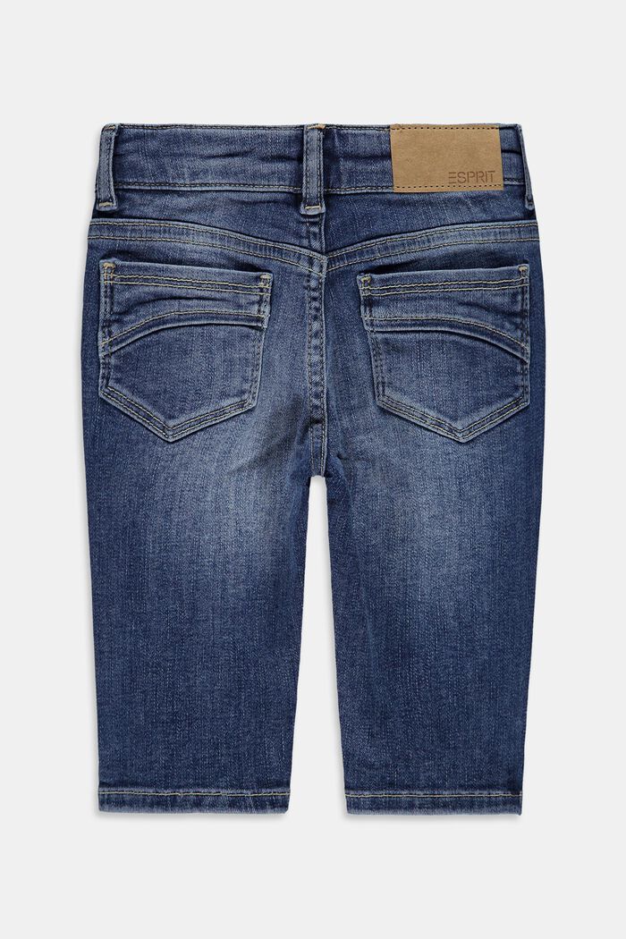 Capris jeans with an adjustable waistband, BLUE MEDIUM WASHED, detail image number 1