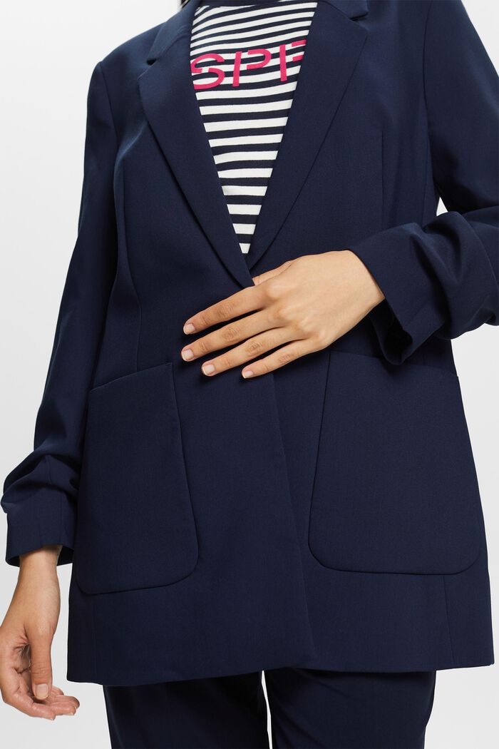 Blazer with draped sleeves, NAVY, detail image number 2