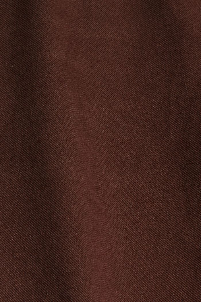 Relaxed 7/8-length trousers in a garment-washed look, organic cotton, RUST BROWN, detail image number 4
